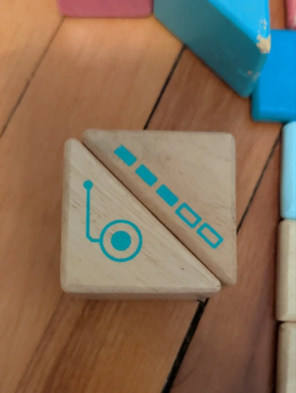 Tegu magnetic Building Blocks Set - Blue & Multi Color